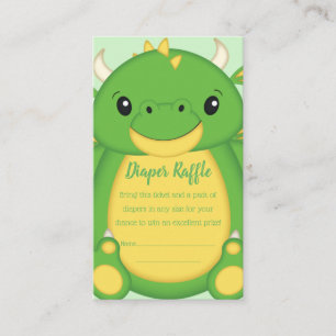 Dragon Baby Shower Green Enclosure Card