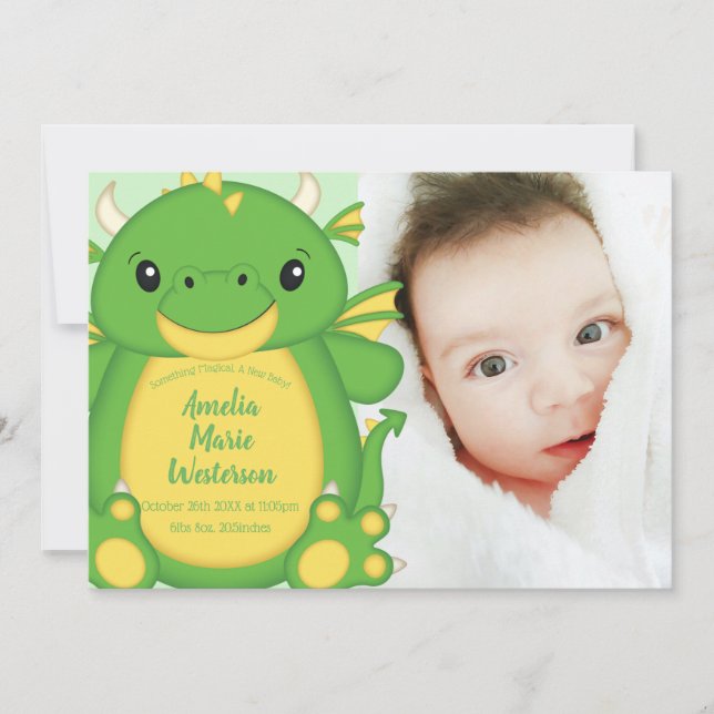 Dragon Baby Shower Invitation (Front)