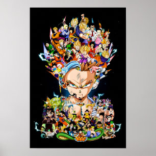 Dragon Ball Gohan Goku Anime Fanart Poster