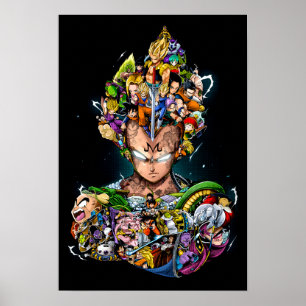 Dragon Ball Vegeta Anime Fanart Poster