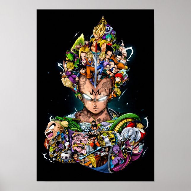 Dragon Ball Vegeta Anime Fanart Poster (Front)