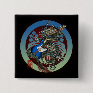 Dragon Bass 04 15 Cm Square Badge