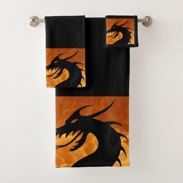 Dragon Bathroom Towel Set (Insitu)