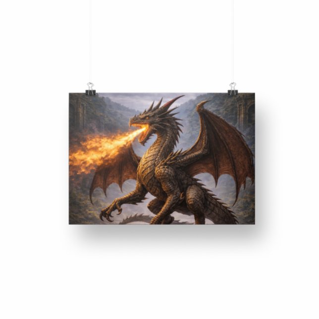 Dragon Battle Home & Gaming Room Decor Photo Print (Creator Uploaded)