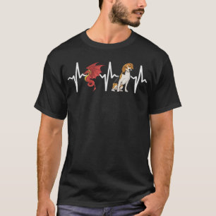 Dragon Beagle Heartbeat Dog Lover T-Shirt