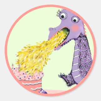 Dragon Birthday Classic Round Sticker