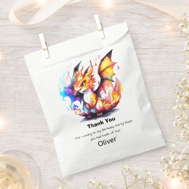 Dragon Birthday Favour Bag (Clipped)