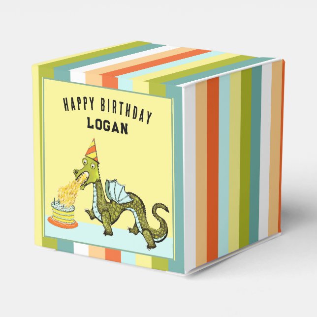 Dragon Birthday Favour Box (Back Side)
