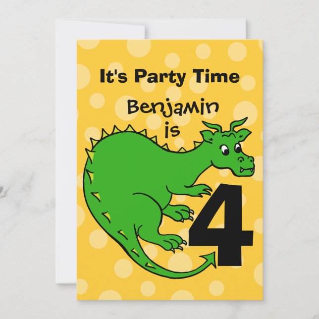Dragon Birthday Invitation (Front)