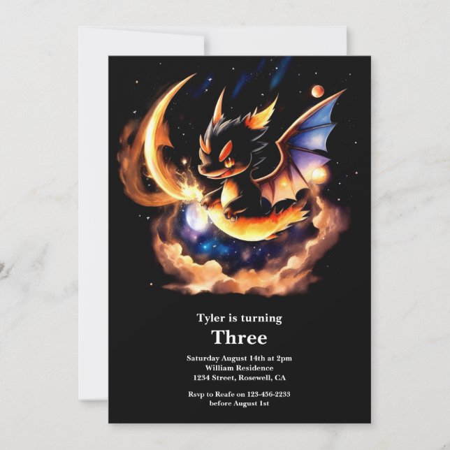 Dragon Birthday Invitation (Front)