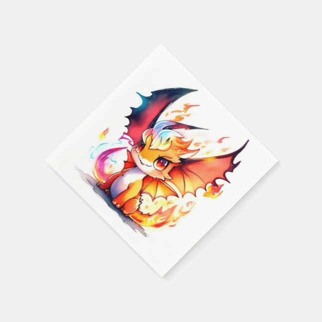 Dragon Birthday Napkin (Corner)