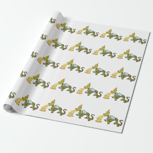 Dragon Birthday Party Gift Wrapping Paper