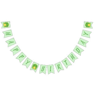 Dragon Birthday Party Green Bunting