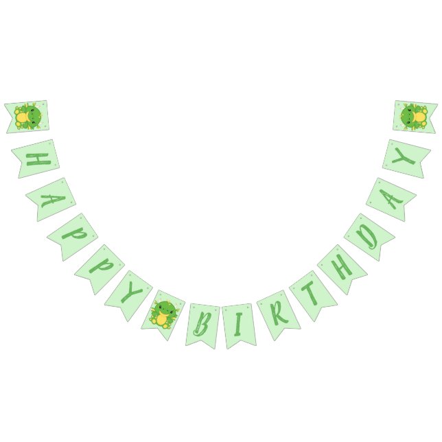Dragon Birthday Party Green Bunting (All)