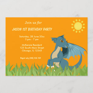 Dragon Birthday Party Invitation