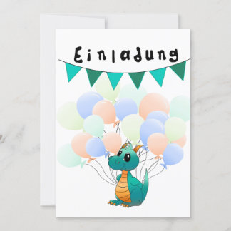 Dragon Birthday Party Invitation