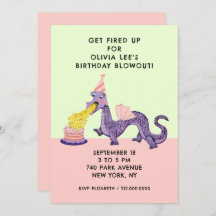 Dragon Birthday Party Invitations