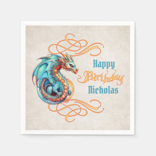 Dragon Birthday Party Napkin