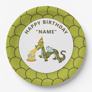 Dragon Birthday Party Paper Plate