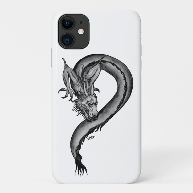 Dragon black and white Design Case-Mate iPhone Case (Back)