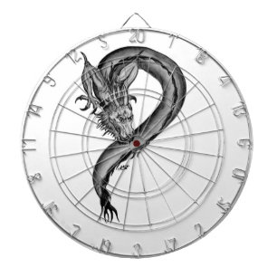 Dragon black and white Design Dartboard