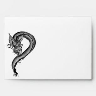 Dragon black and white Design Envelope