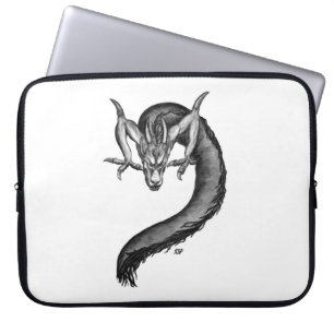 Dragon black and white Design Laptop Sleeve