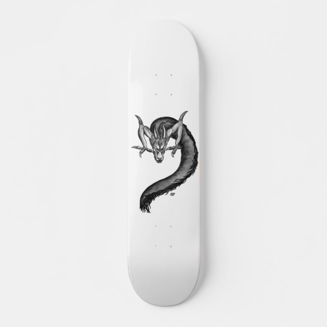 Dragon black and white Design Skateboard (Front)