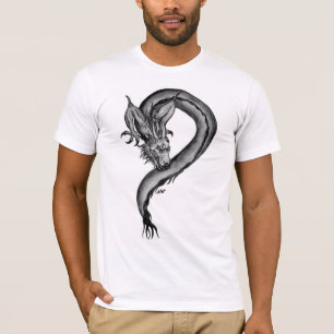 Dragon black and white Design T-Shirt