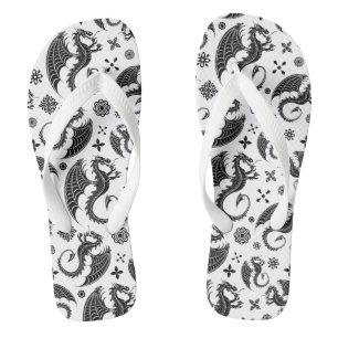 Dragon Black Shape Tattoo Style Thongs