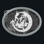 Dragon Blowing Fire     Belt Buckle<br><div class="desc">Tribal art. Dragon blowing fire. Black and White.</div>