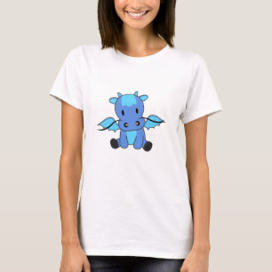 Dragon Blue Fairy Tale Fantasy Cute T-Shirt