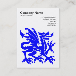 Dragon - Blue on White Business Card