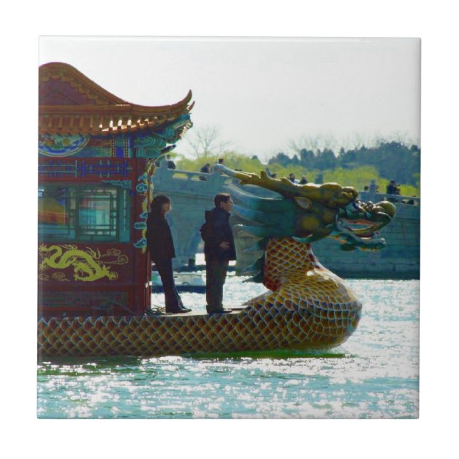 Dragon Boat China Ceramic Tile (Front)