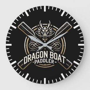 Dragon Boat Paddler, Dragon Boat Racing Motivation Large Clock