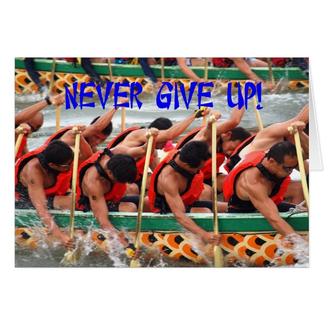 Dragon Boat Race Rowers Show Perseverance (Front Horizontal)