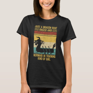 Dragon Boat Racer and Mermaid In Training Race Pad T-Shirt