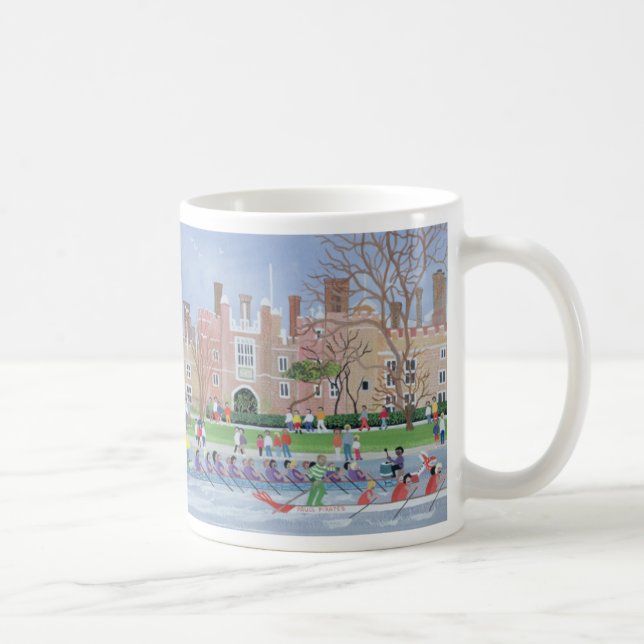 Dragon boat racing at Hampton Court 1993 Coffee Mug (Right)
