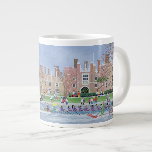Dragon boat racing at Hampton Court 1993 Large Coffee Mug (Front Right)