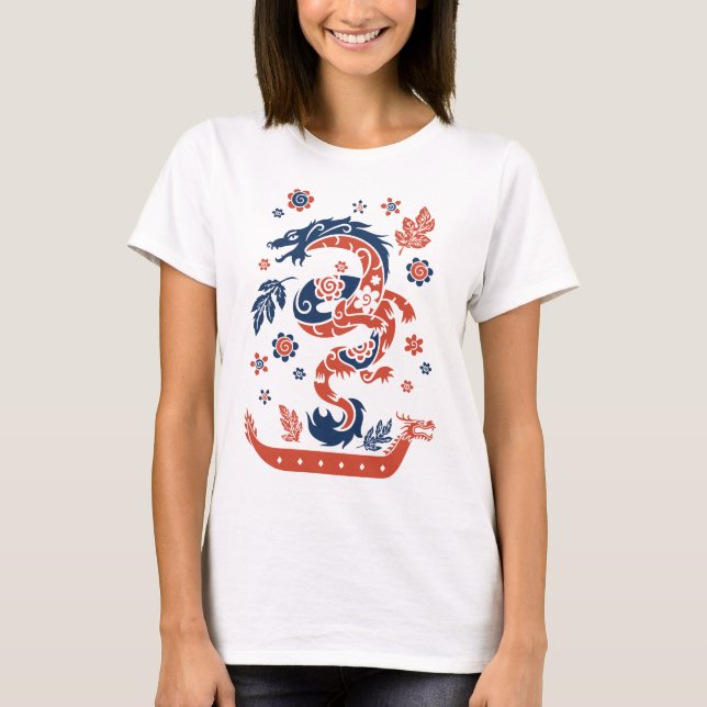 Dragon Boat Racing Design T-Shirt (Front)