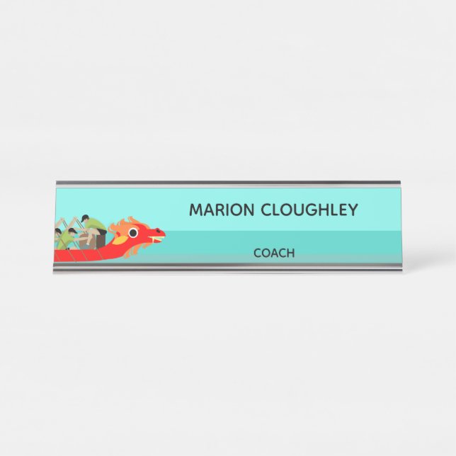 Dragon Boat Racing Desk Name Plate (Front)