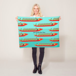 Dragon Boat Racing Fleece Blanket