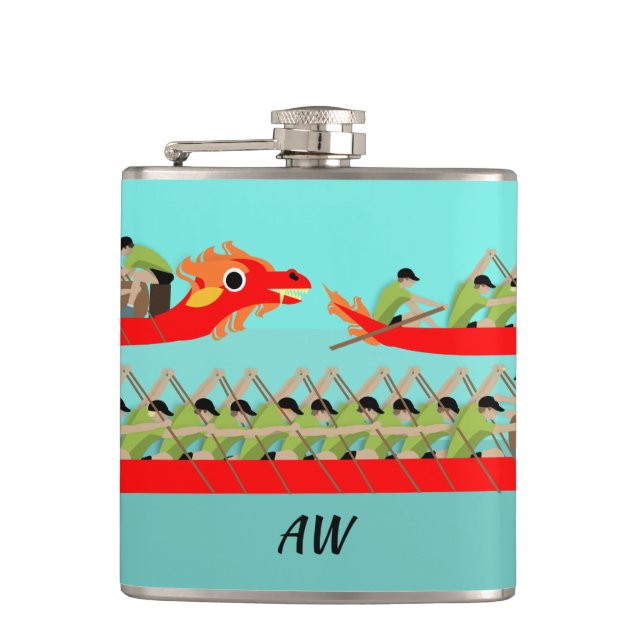 Dragon Boat Racing Hip Flask (Front)
