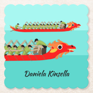 Dragon Boat Racing Paper Coaster