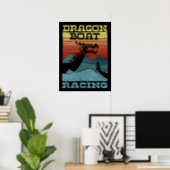 Dragon Boat Racing Retro Look Poster (Home Office)