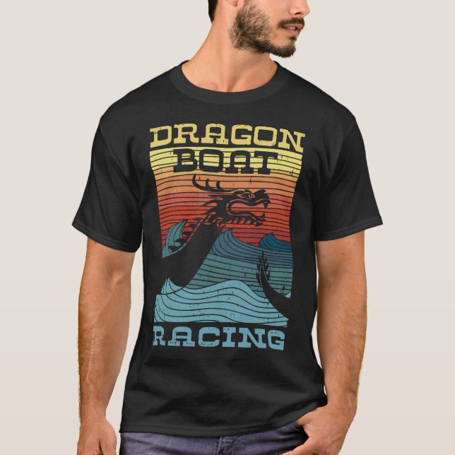 Dragon Boat Racing Retro Look T-Shirt (Front)