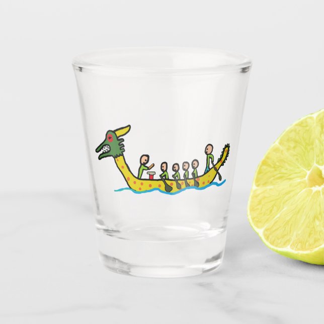 Dragon Boat Racing Shot Glass (Front)