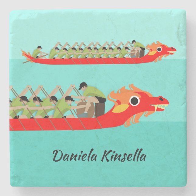 Dragon Boat Racing Stone Coaster (Front)