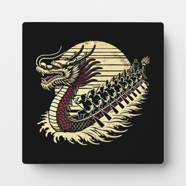 Dragon Boat Racing – Vintage Dragon Boat Team Plaque (Front)