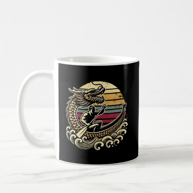 Dragon Boat Racing – Vintage Paddler Coffee Mug (Left)